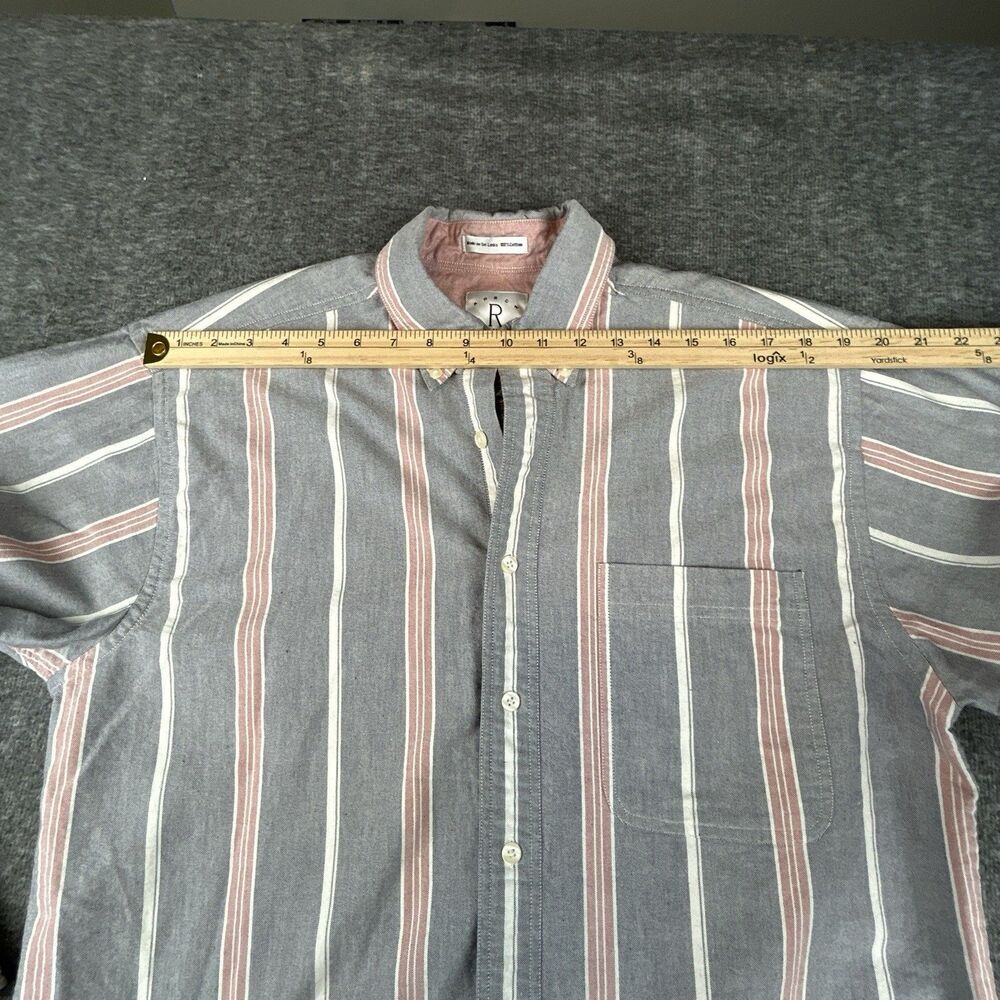 VTG Arrow River Brand Shirt Mens Sz M Oxford Fancy Ink Long Sleeve 100% Cotton - Picture 5 of 9